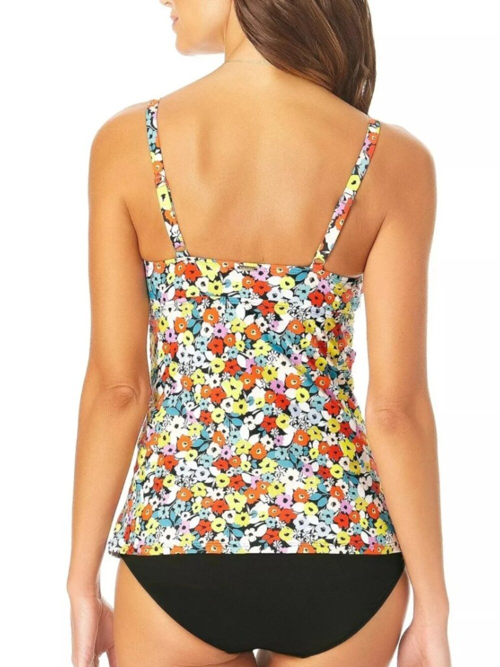 Anne Cole Ditsy Floral-Print Underwire Swim Tankini Top Swim Beach 32DD 34D NWT - Picture 2 of 10